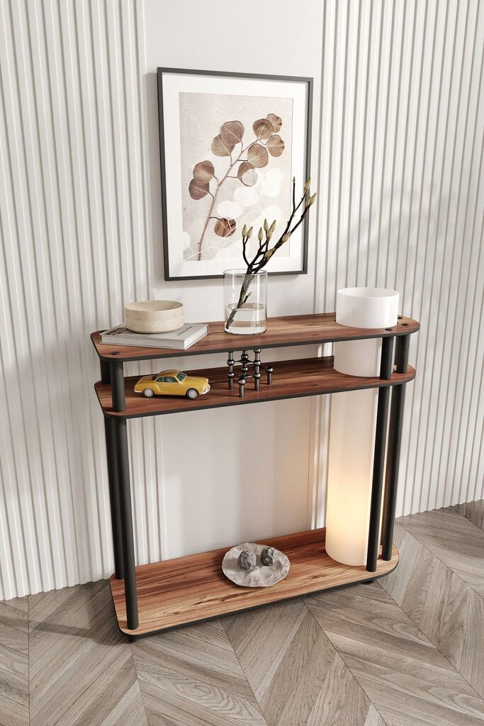 Подна ламба Opviq Caprio, ламба за комода, 80 см, кафеава