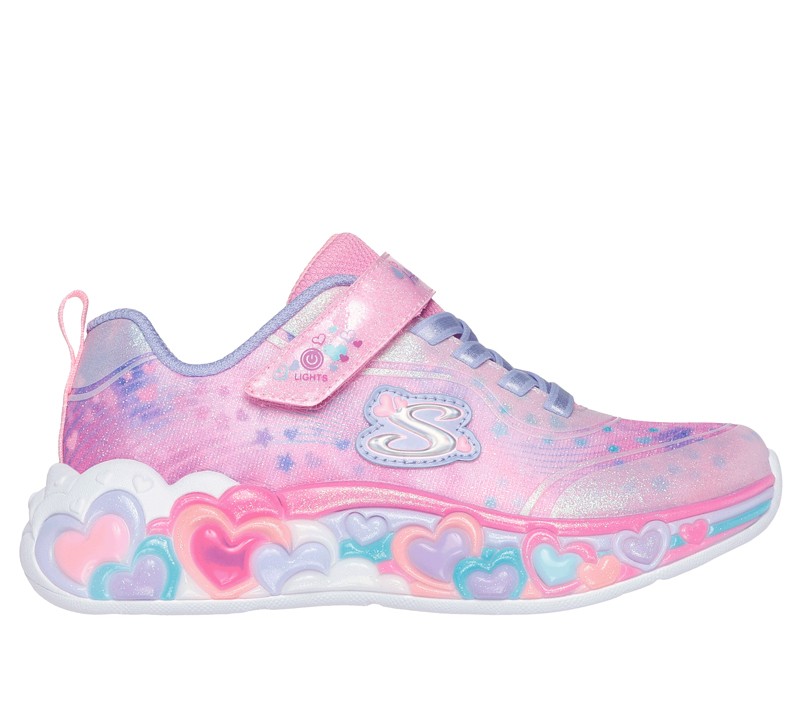 SKECHERS Патики за девојчиња Eternal Heart Lights, розеви