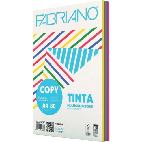 FABRIANO Фотокопирна Хартија А4 80Гр 1/250 5*50 Колор.Пастелни Бои 62521297