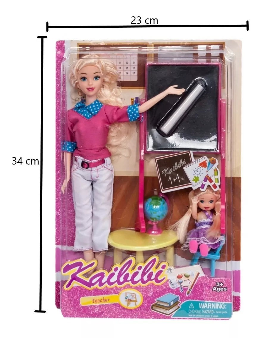 KAIBIBI Барбика Учителка со Табла и Ученик