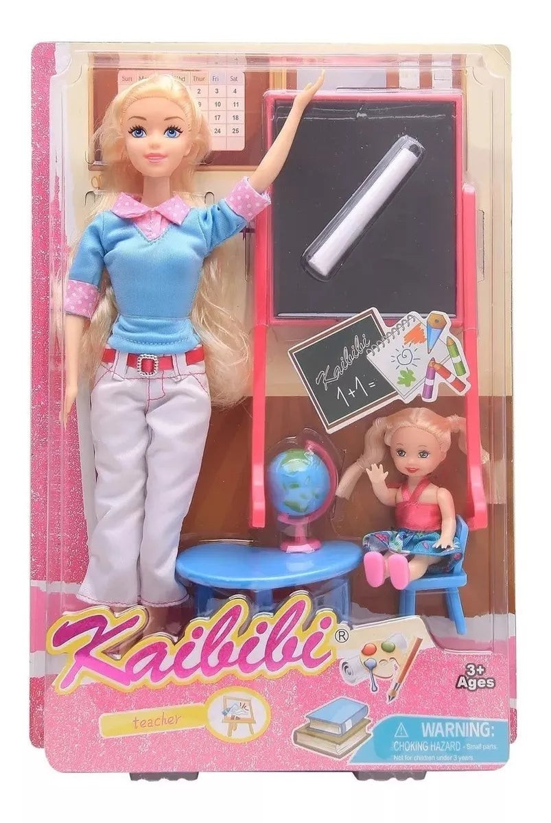 KAIBIBI Барбика Учителка со Табла и Ученик