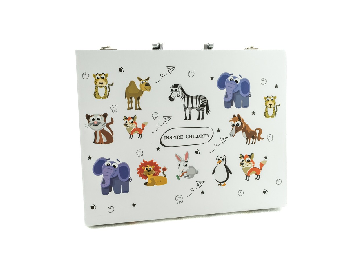 BG OFFICE Детско Куферче,Со Дрвени боици ,фломастери,Водени боици,, 386-6  241156