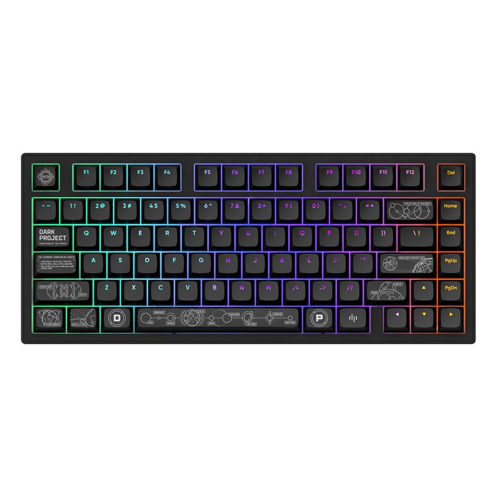 DARK PROJECT Безжична механичка тастатура за игри ALU Terra Nova, црна