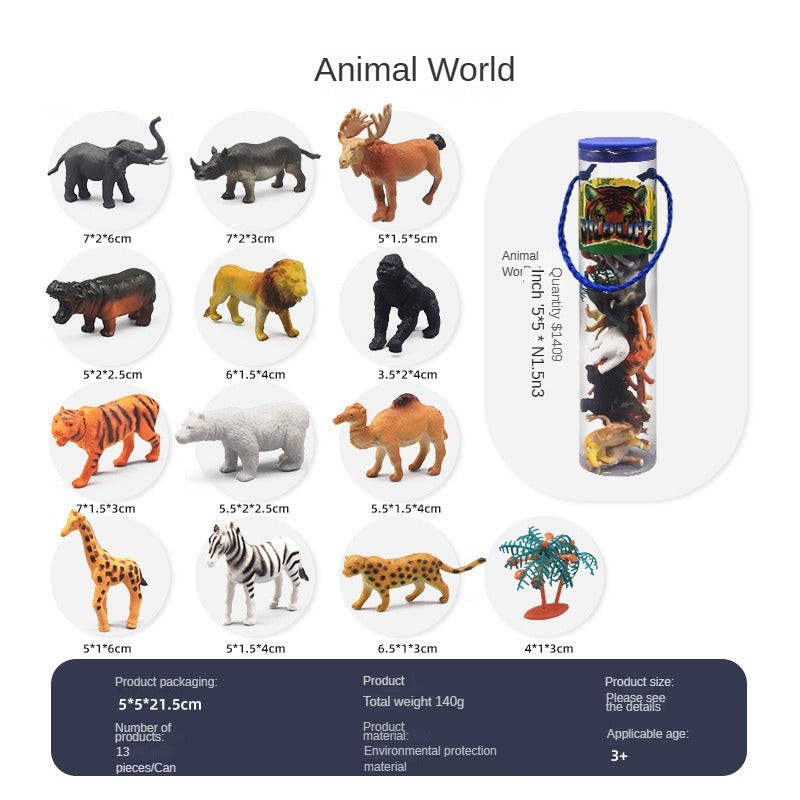 Комплет од 13 Животни Диносауруси и Диви Животни - Диви Животни