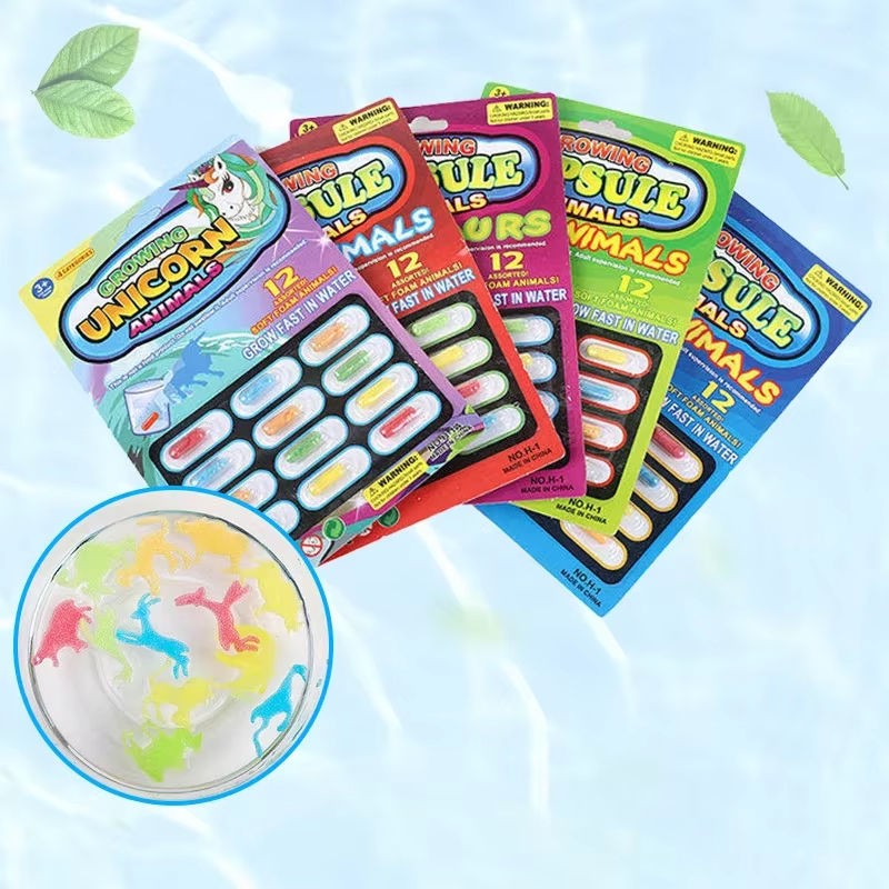 Комплет 12 Капсули кои Растат во Животни Јуникорни Диносауруси - Диносауруси