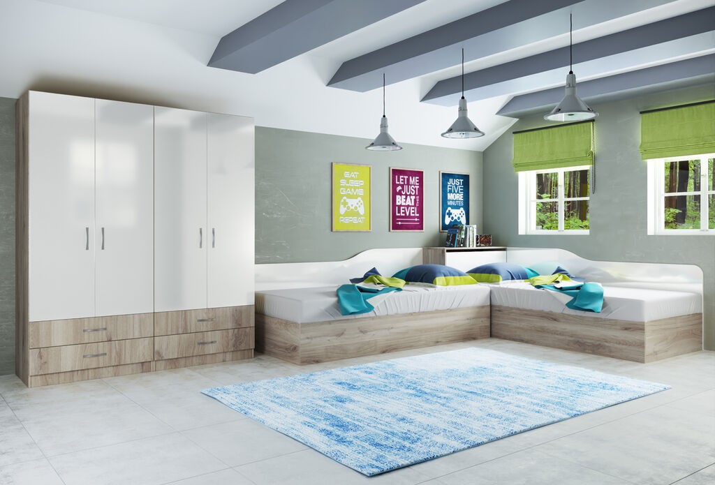 Мебел-Ви Детска Соба Со Душек Англе Сјај - Сити 7082