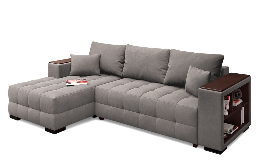 Мебел-Ви Аг Леон М Лева Светла Сива Аголна Гарнитура