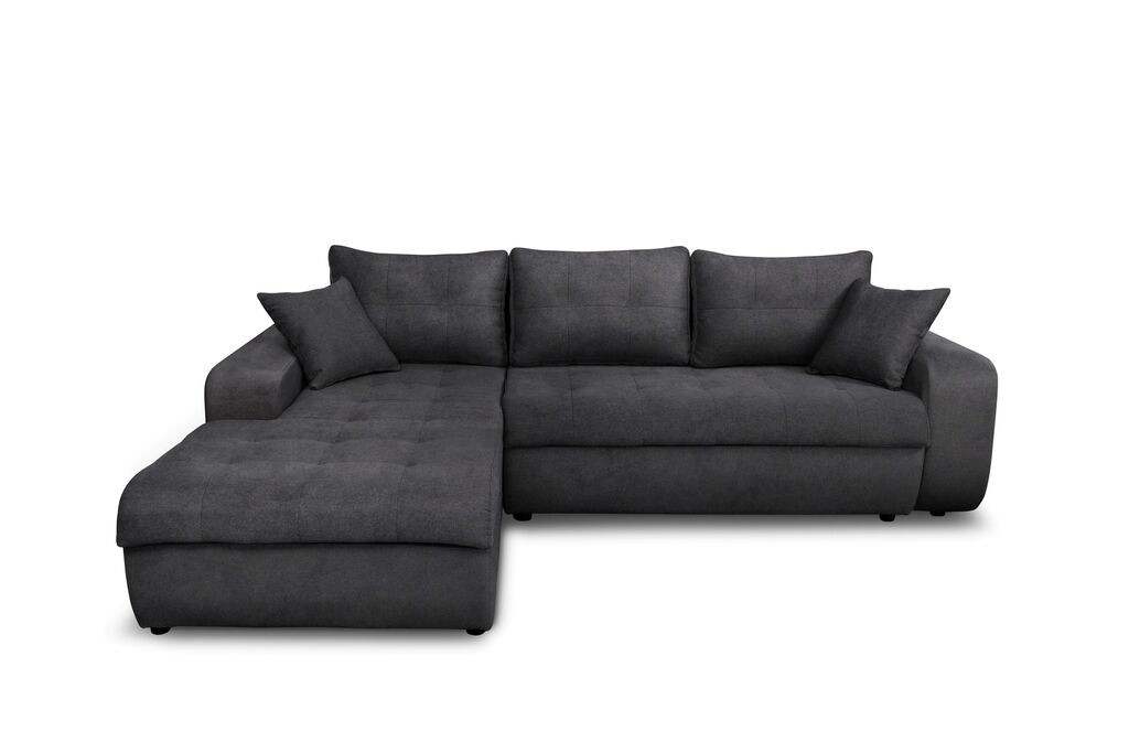 Мебел-Ви Аг Вирџинија Лева Темна Сива Аголна Гарнитура