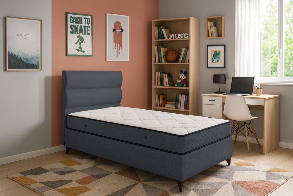 Мебел-Ви Лежај Тренд 120 Сива