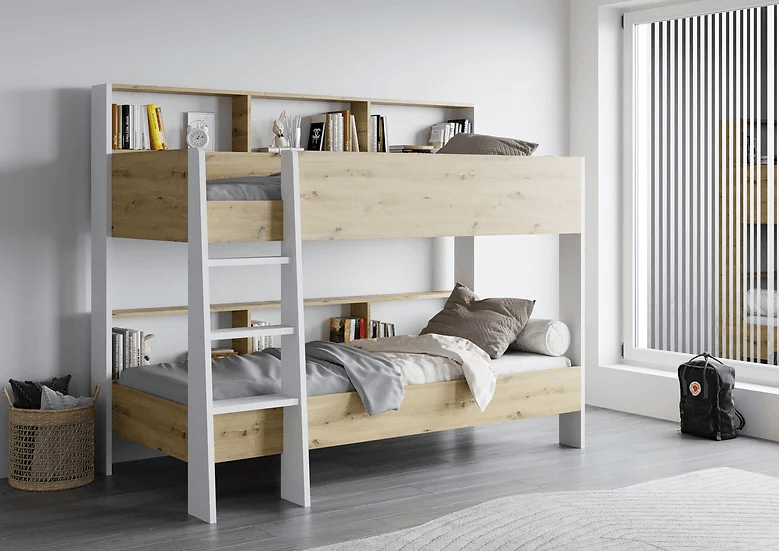 Мебел-Ви Детски Кревет На Спрат Свеј Бела-Артисан