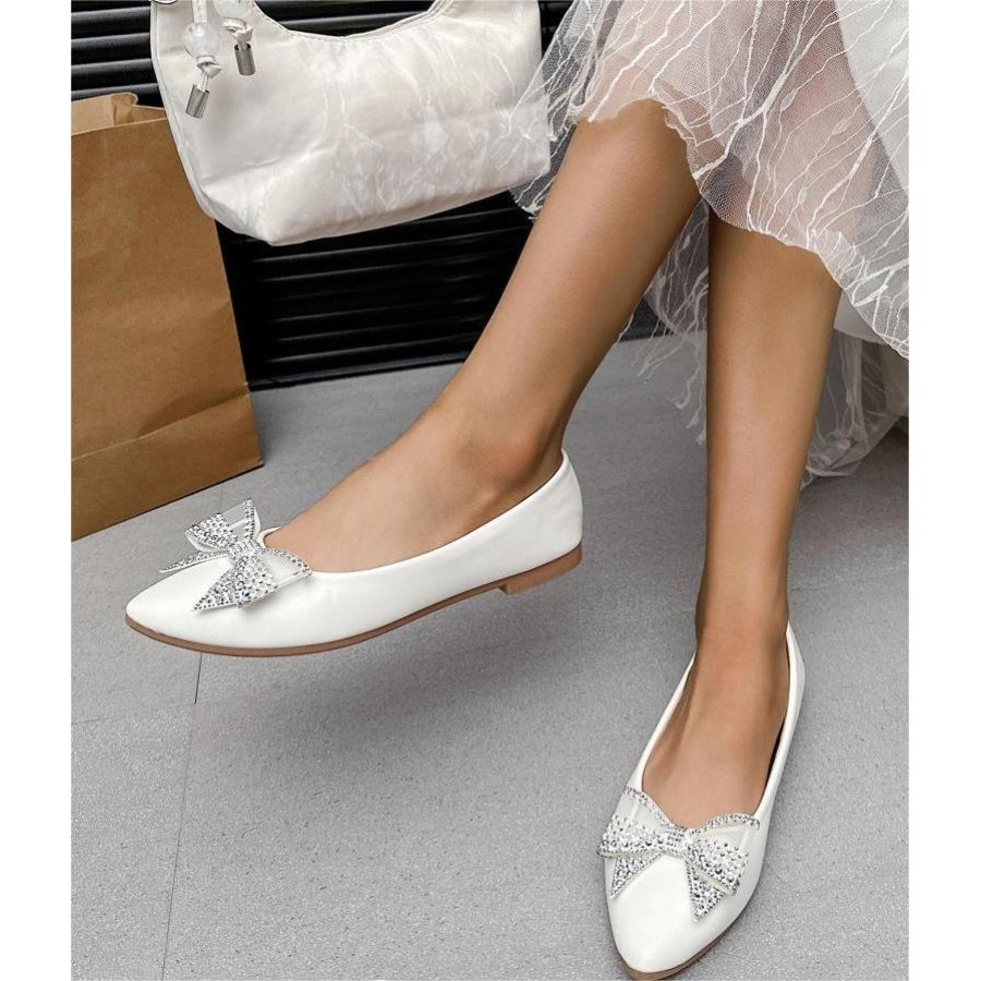 SEA S Женски балетанки бела