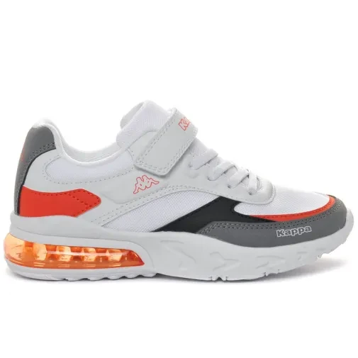 Капа патики за девојчиња со лого на Saigon EV Kid, бело-сиви