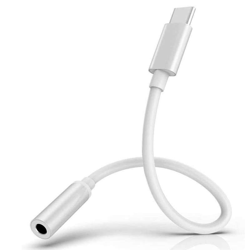 Аудио адаптер - 3.5мм - USB Type-C - Бела