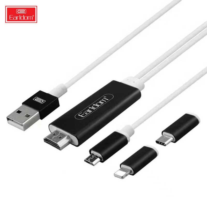 Приклучок за смарт уред со ТВ - HDTV 3 во 1 Earldom