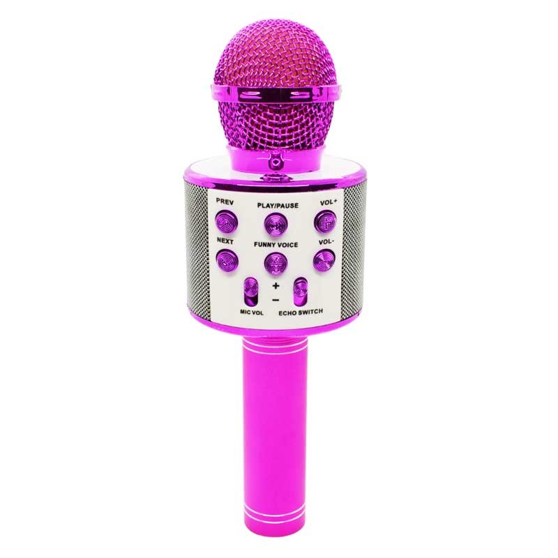 Караоке микрофон со вграден звучник - WS-858 - Розева