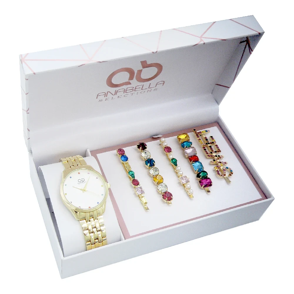 Подарок сет Рачен часовник и шноли Балзам, златна боја