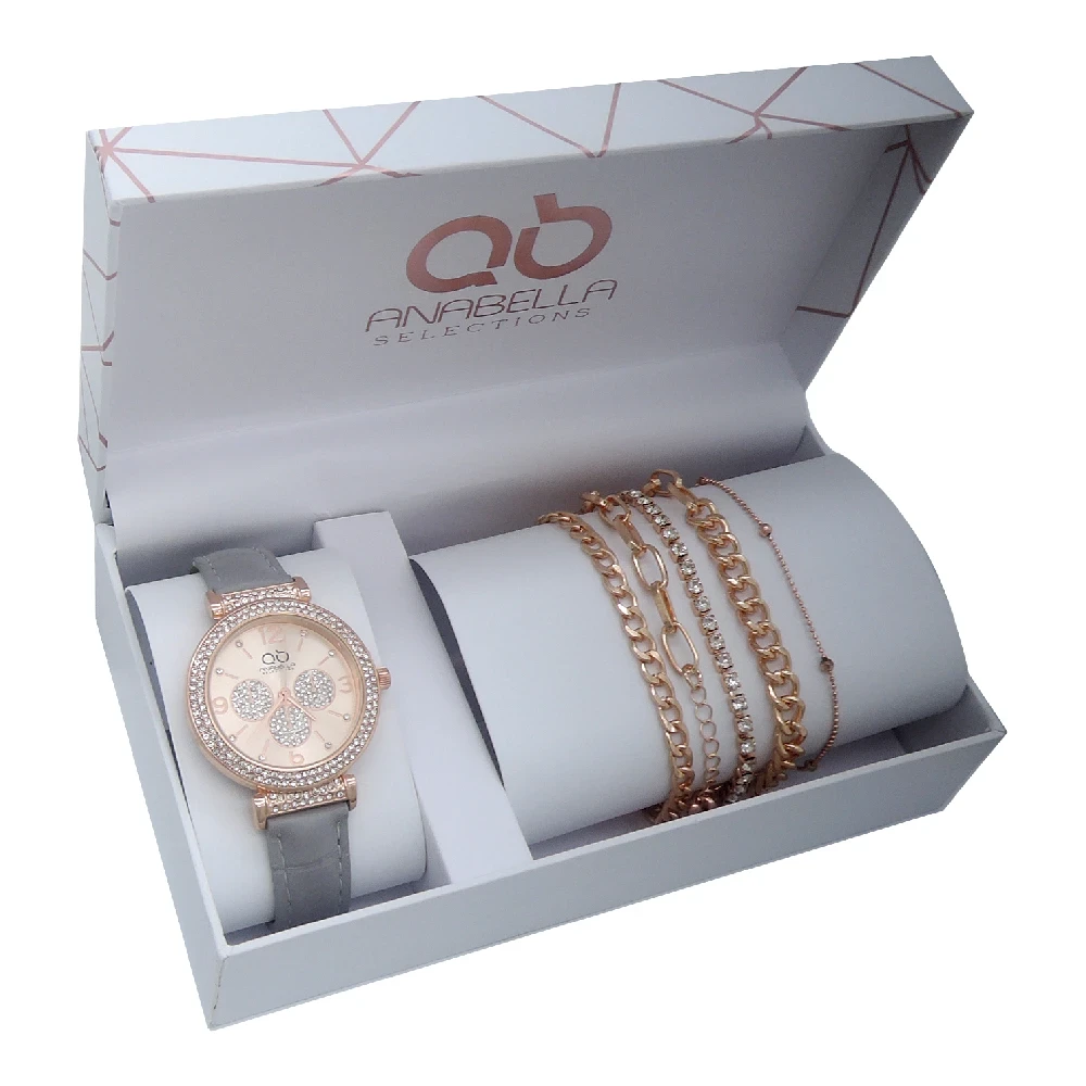 Подарок сет Рачен часовник и нараквица Crocus, Grey