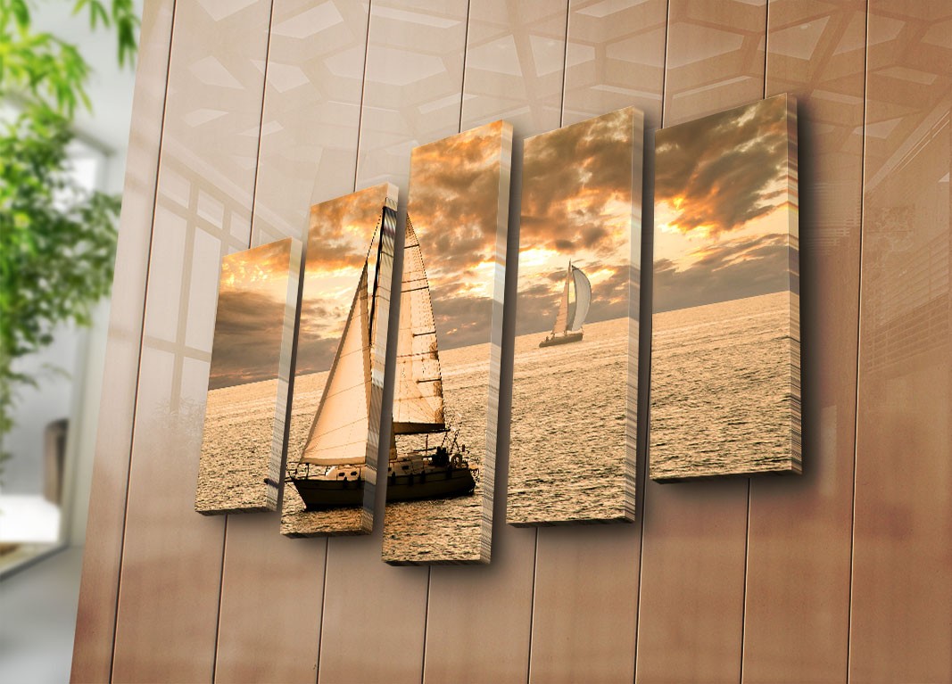 Слика на платно од 5 дела на Wallity