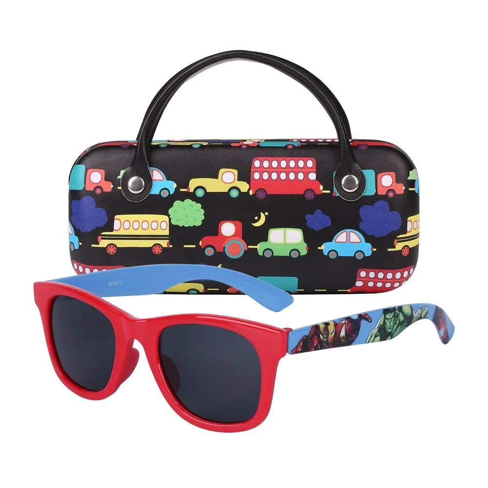 Очила за сонце со куќиште Автомобили изгрејсонце, црвено-сино