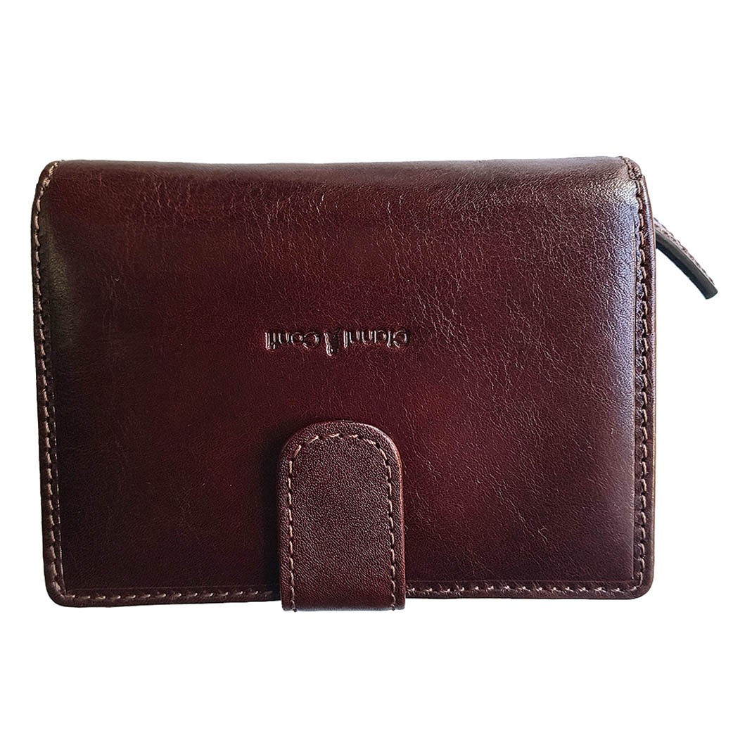 ELDA TRADE Паричник, Женски, Кожен, 4 прегради, 9408086, 15, 5x10x3цм, Кафеава