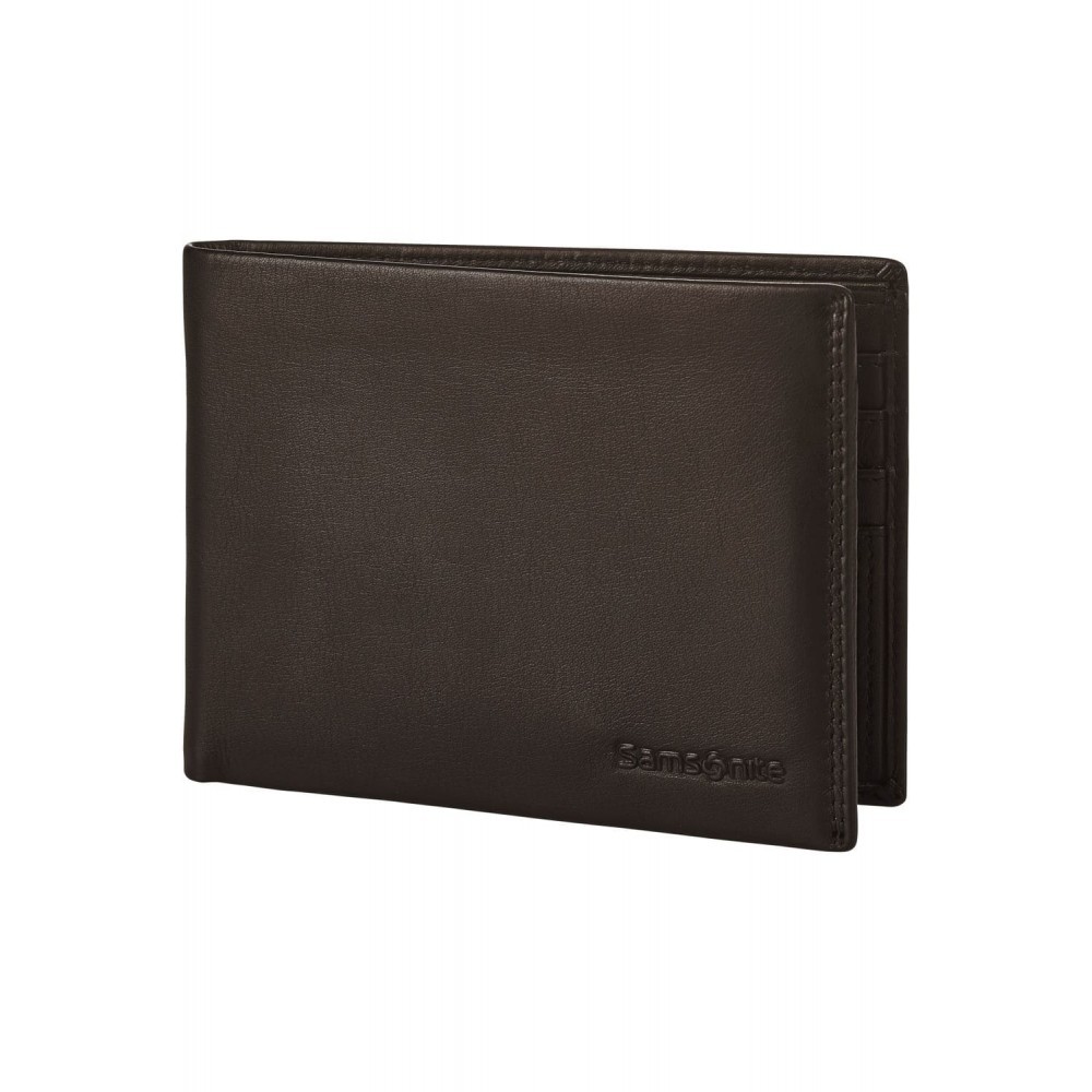 SAMSONITE Паричник, Кожен, Attack 2 SLG, 123997/1320, 13x9.7x1цм, Кафеава