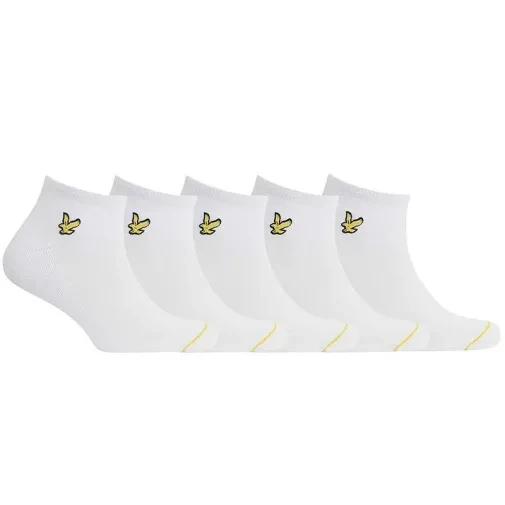 Машки чорапи „Рубен" од „Лајл и Скот", 5 парчиња, бели