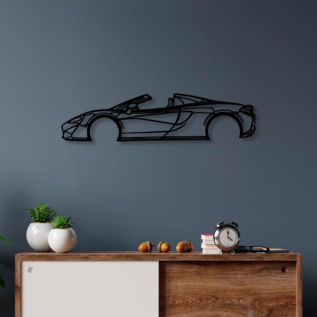 Wallity декорација за dzид McLaren 570S силуета, 70x17 см, црна