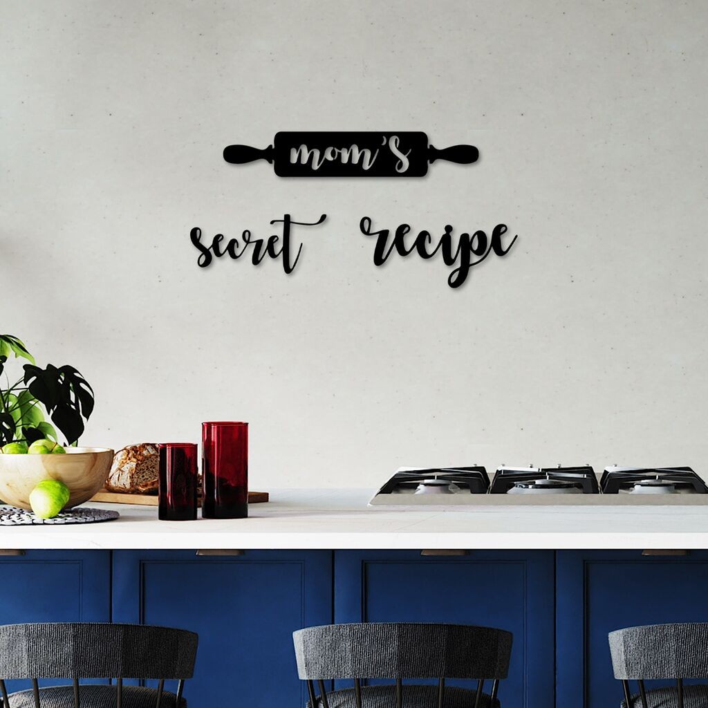 Wallity декорација за dzид „Тајниот рецепт на мама", црна