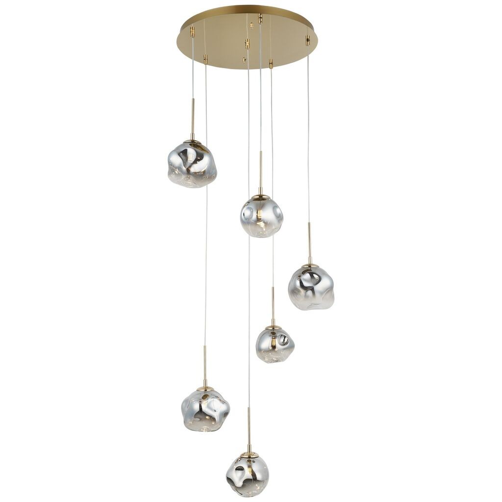 Opviq Luster Herman-80-06, O18, 15cm, IP20 Златно-сребрени бои