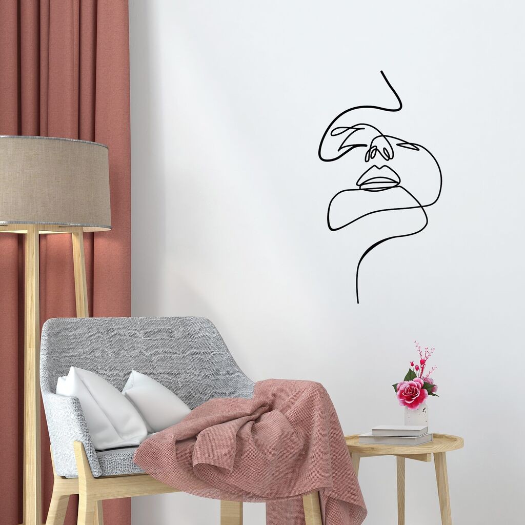 Wallity декорација за dzид Гликон, 36x68 см, црна