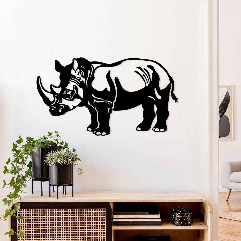 Wallity декорација за dzид Rhino, 39x70 см, црна