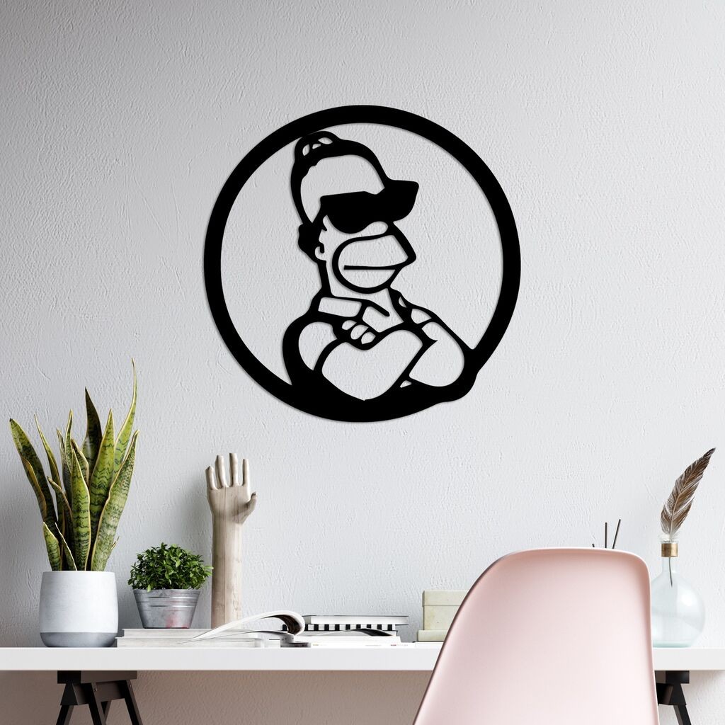 Wallity декорација за dzид Simpson 3, 33x33 см, црна