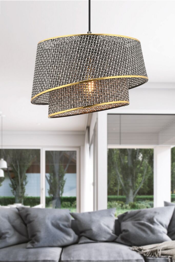 Opviq Luster Barette Hazeran, 32x32 см, црна и златна боја