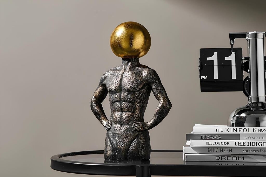 Декоративна фигура на Aberto Design CY0371, 22x15x7 см, Антрацит