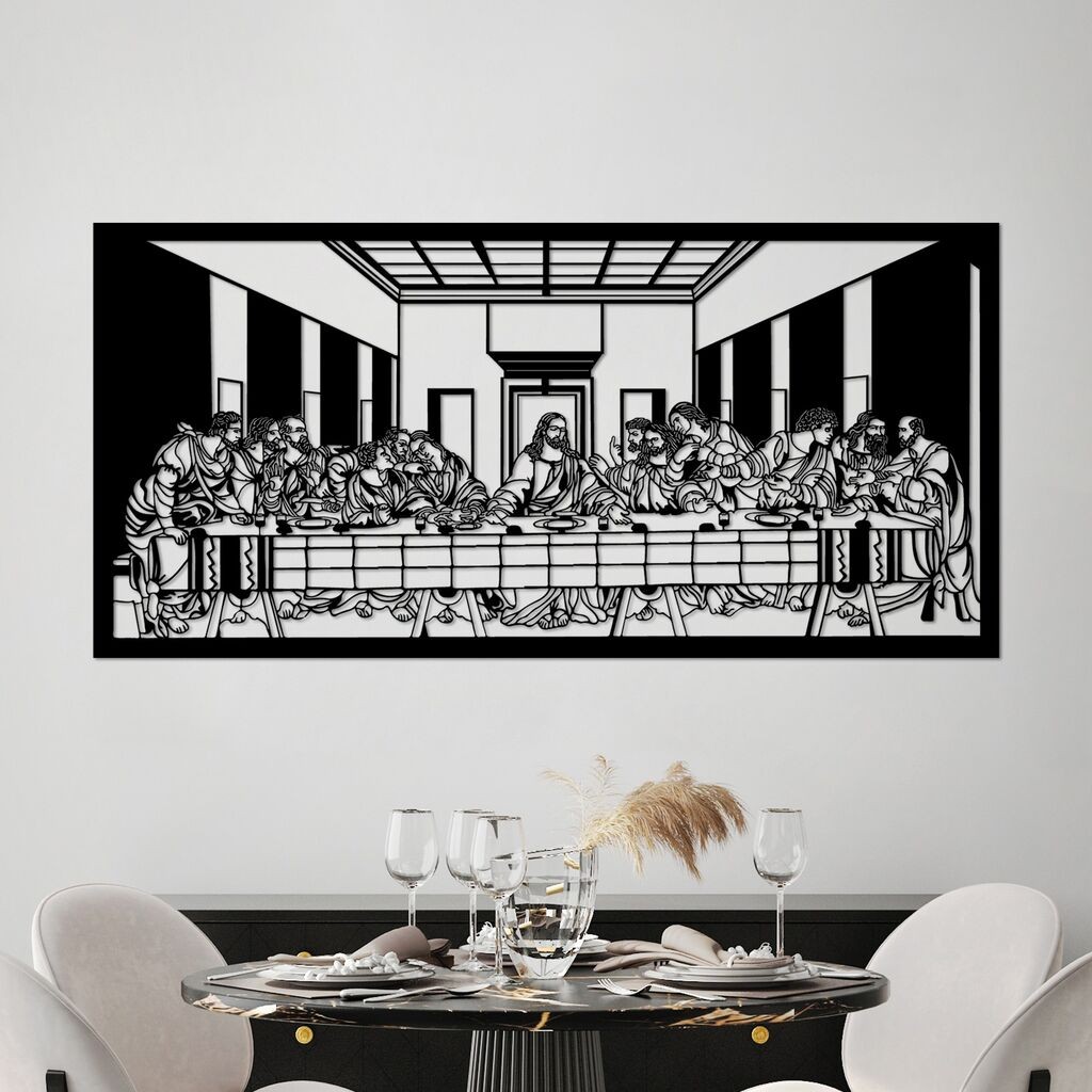 Wallity декорација за dzид Давинчи, 100x48 см, црна