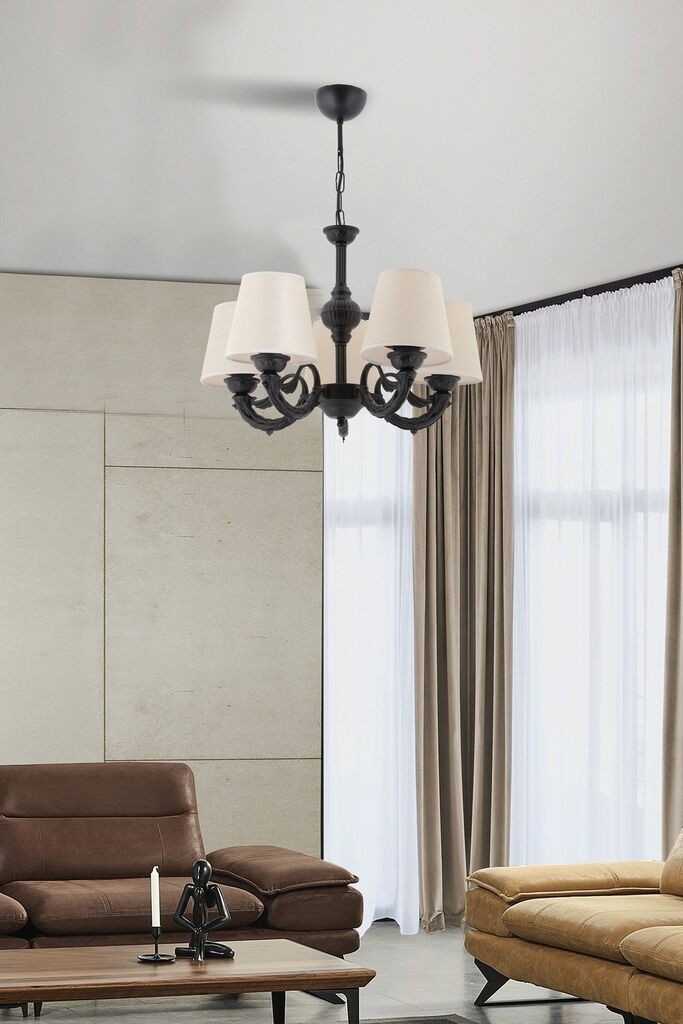 Лустер Opviq Fiona, 15x10x13cm, IP20, крем-црн