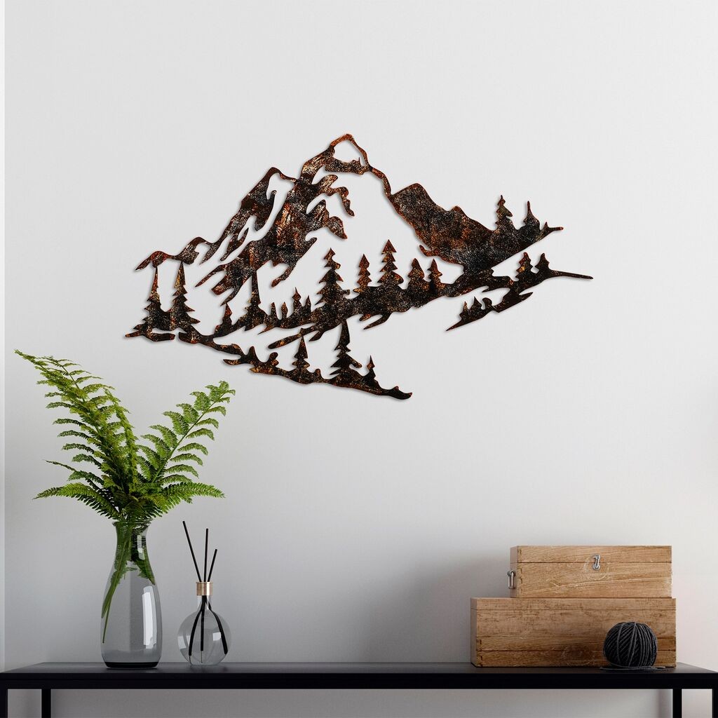 Wallity dzидна декорација Mountain-2, 70cmx40cm, бакарна