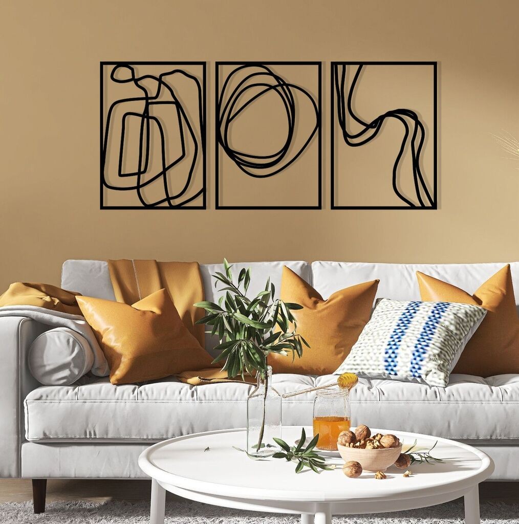 Wallity декорација за dzид Achermus, 120x54 см, црна