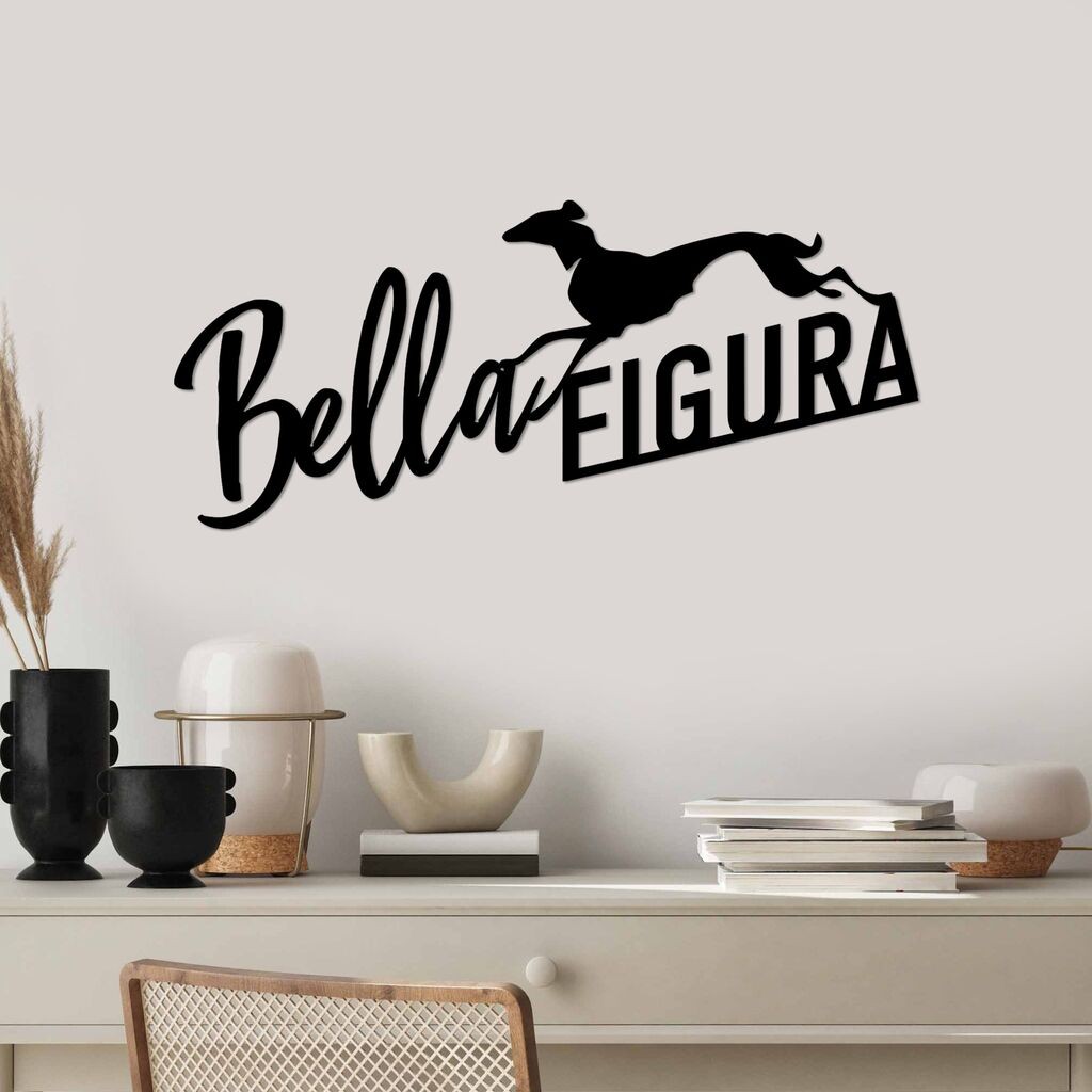 Wallity dzидна декорација Bella Figura 3, 60x27 см, црна