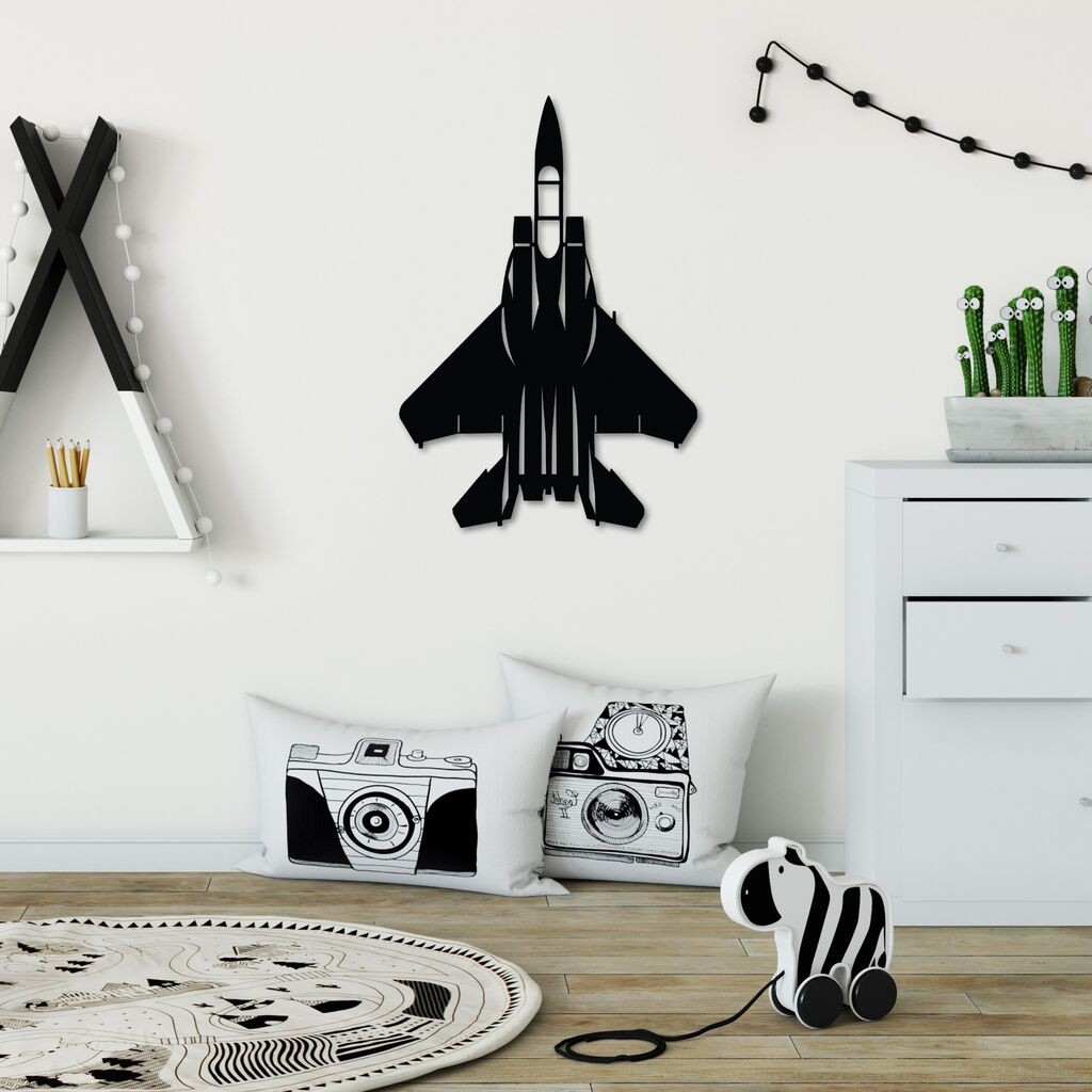 Wallity декорација за dzид F-15, 60x42 см, црна