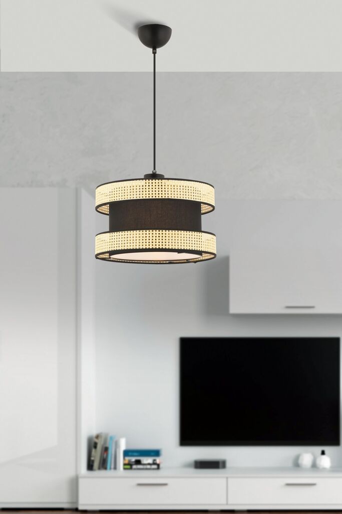 Лустер Opviq Halo Hazeran, 40x40 см, антрацит-црн