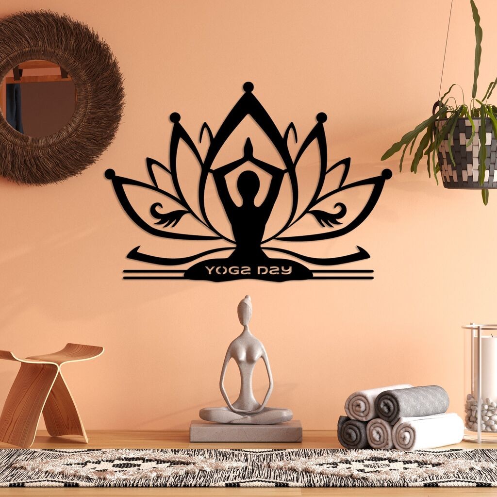 Wallity декорација за dzид Јога 30, 60x42 см, црна