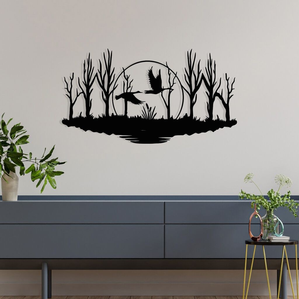 Wallity dzидна декорација Estate, 70x38 см, црна