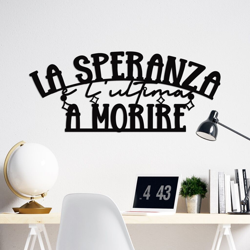 Wallity декорација за dzид La Speranza 2, 60x26 см, црна