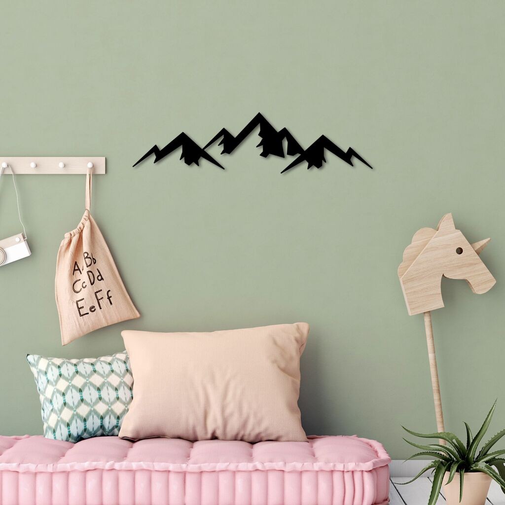 Wallity dzидна декорација Mountain-7, 54x14 см, црна