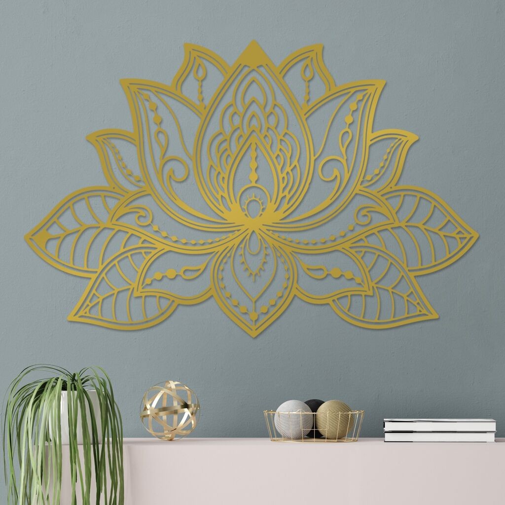 Wallity dzидна декорација Lotus-2, 91x59 см, златна боја