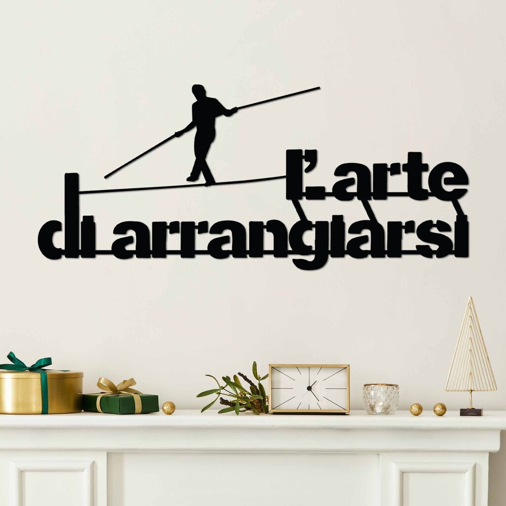 Wallity декорација за dzид Arrangiarsi 3, 60x25cm, црна