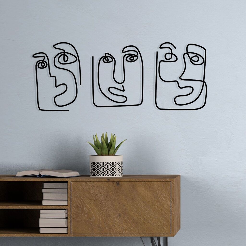 Wallity декорација за dzид Abbiocco, 108x48 см, црна