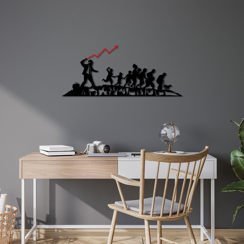 Wallity dzидна декорација Banksy-4, 30x70 см, црна