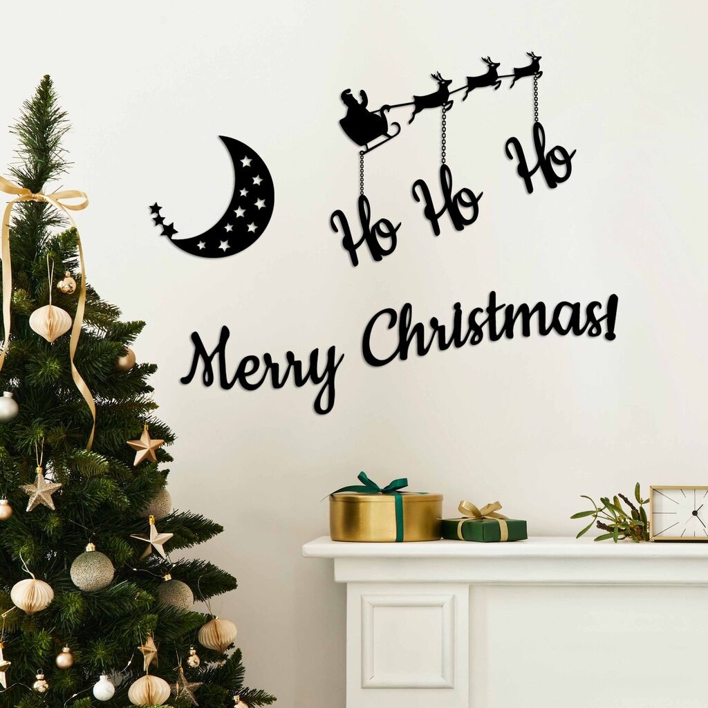 Wallity dzидна декорација за Нова Година 1, црна